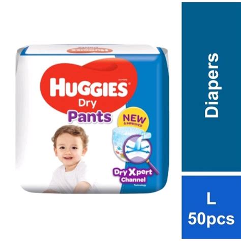 Huggies Dry Pants Super Jumbo Pack L50 1 Pack New Improved Shopee