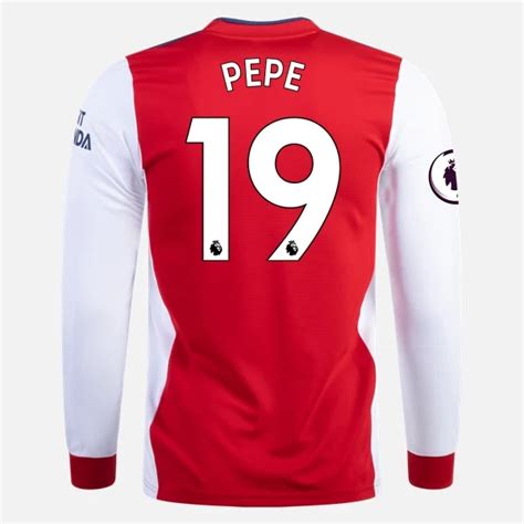 Arsenal Nicolas Pepe 19 Domácí Dres 202122 Dlouhý Rukáv Fotbalové