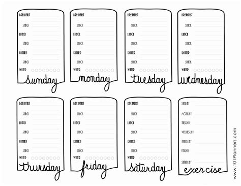 Food diary template | Free Printable | Track food and water intake