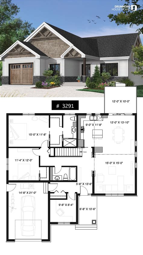 One Story Northwest Style House Plan With Bedrooms Ou Beds Home