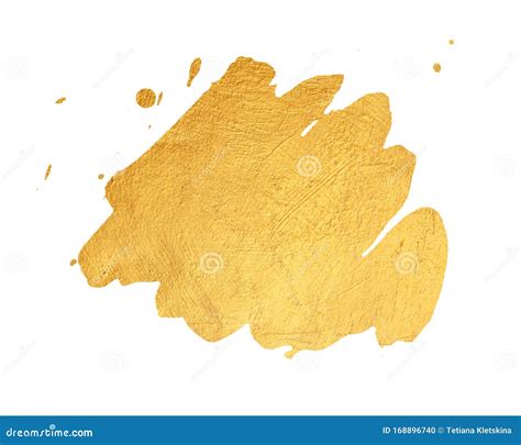 Gold Watercolor Texture Isolated On A White Background Stock Photo