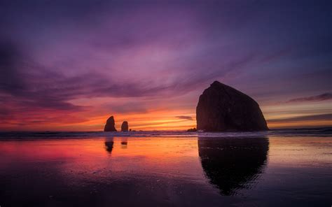 Cannon Beach Sunset Hd Nature 4k Wallpapers Images
