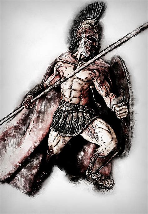 Spartan Hoplite 22 Painting By Am Fineartprints