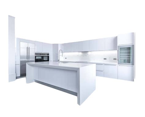 A kitchen island is a good place to add architectural details like decorative brackets. White solid surface restaurant kitchen island bar counter