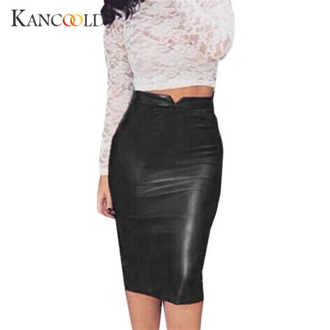 buy kancoold women s skirts girl women sexy skirts leather skirt high waist