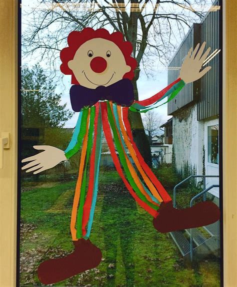 Fastnachts Fensterdeko🤡 Kids Crafts Clown Crafts Carnival Crafts