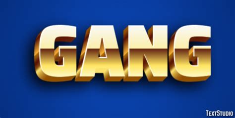 Gang Text Effect And Logo Design Word