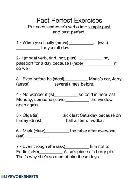 Past Tense Worksheet Perfect Tense Spelling Rules English Activities Grammar Worksheets