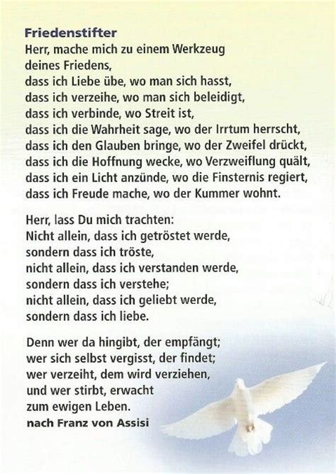 Franz von Assisi: Herr, mache mich zum Werkzeug deines Friedens