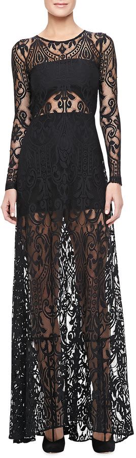 Black Lace Evening Dress Alexis Marisol Sheer Lace Gown Where To Buy