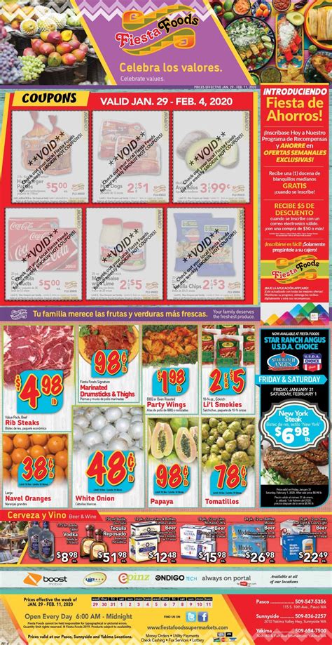 Today's top trade fair supermarket weekly ads, flyers. Fiesta Foods SuperMarkets Current weekly ad 01/29 - 02/11 ...