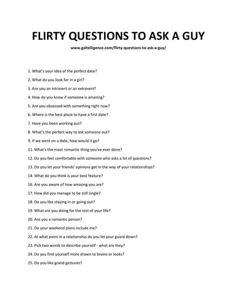 137 Flirty Questions To Ask A Guy The Only List Youll Need 2023