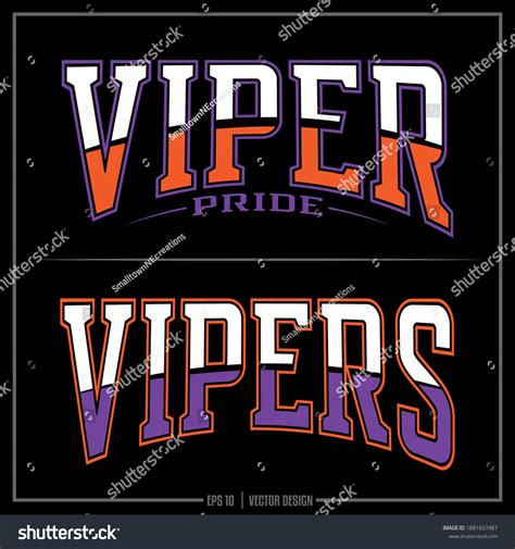 Collection Two Viper Insignias Viper Team Stock Vector Royalty Free
