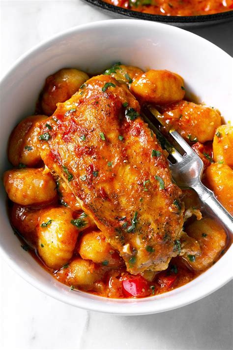 One Pan Chicken Gnocchi With Tomato Butter Sauce Eatwell101