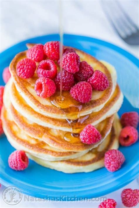 The addition of the healthy greek yogurt makes them soft, yet the edges crisp up perfectly! Greek Yogurt Pancakes Recipe
