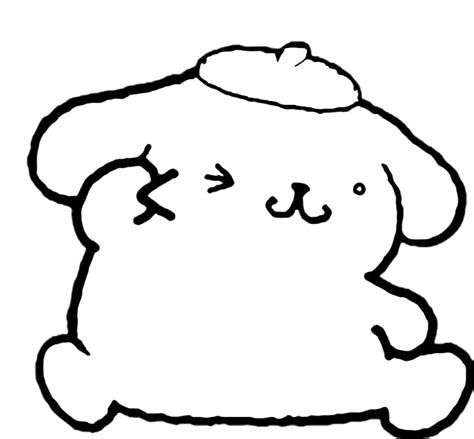Dibujos de Pompompurin Encantador para Colorear para Colorear, Pintar e