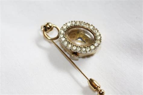 Vintage Ladies Watch Stick Pin Lapel 1940s Jewelry Etsy Vintage