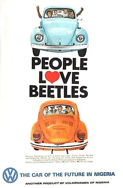 From the dvd 'legend on wheels'. Ad from Nigeria - People Love Beetles | Vintage ads ...