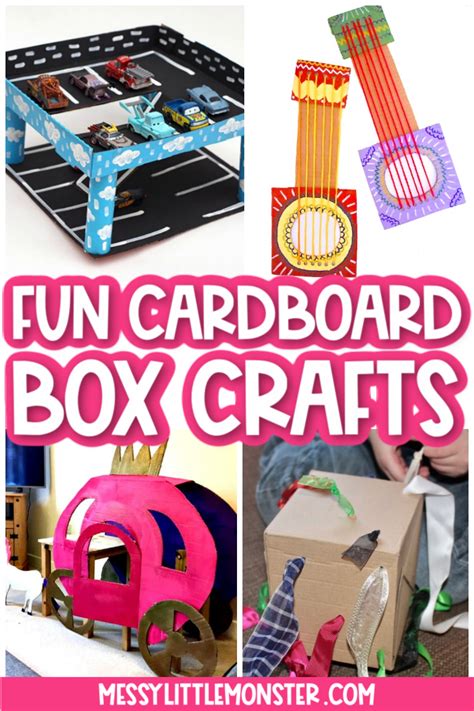 The Cutest Cardboard Box Crafts For Kids Messy Little Monster