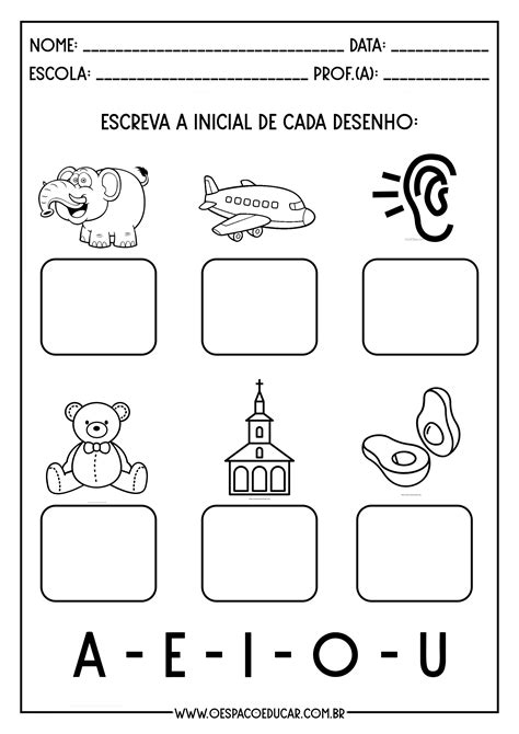 Atividade Com Vogais Para Imprimir E Baixar Em Pdf A Vogais Mobile