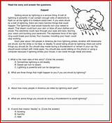 Images of Middle School Reading Passages With Multiple Choice Questions