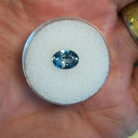 159ct Teal Blue Oval Montana Sapphire Blaze N Gems