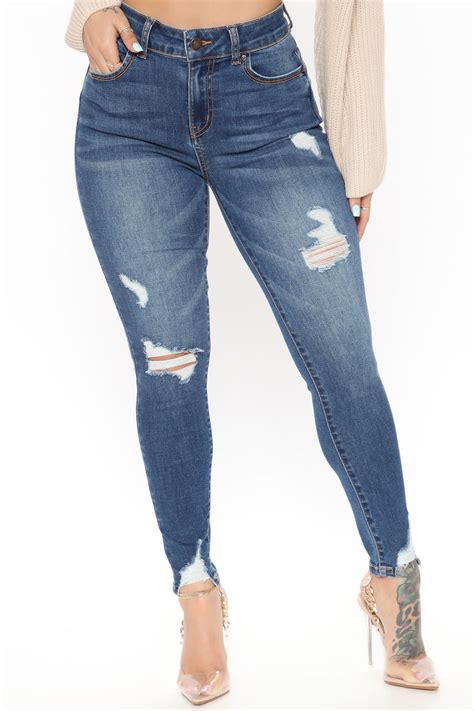 Kirsten Ripped Booty Lifting Skinny Jeans Dark Wash Fashion Nova