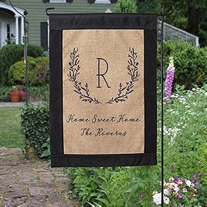 A store like home depot will sell these. Farmhouse Floral Personalized Burlap Garden Flag