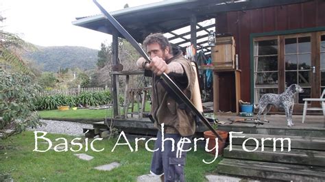 Basic form for traditional archery - YouTube