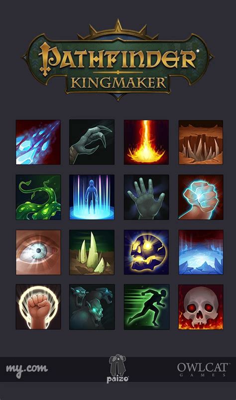 Ability Icons Pathfinder Kingmaker Ksenia Sharavina Game Icon 2d