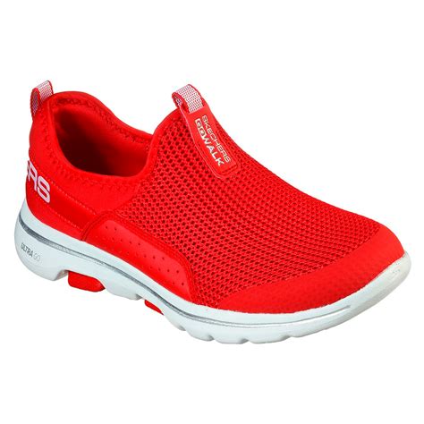 Tenis Skechers Go Walk 5 Sovereign 124013 Feminino 34 Vermelho Santa