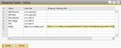 Shipping Methods