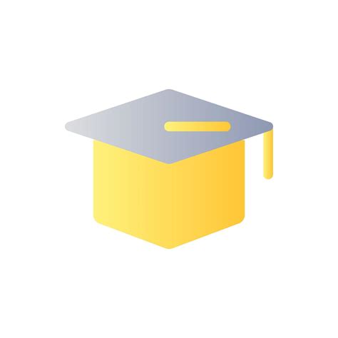 Mortarboard Hat Flat Gradient Two Color Ui Icon Square Bachelor