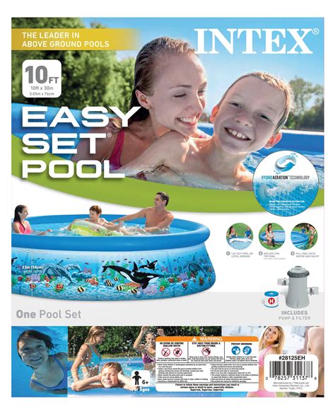 Intex 10 X 30 Easy Set Kids Inflatable Above Ground Swimming Pool