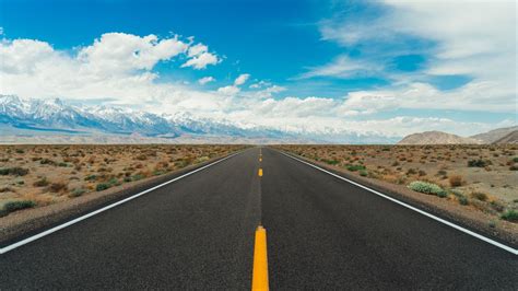 Download Wallpaper 1280x720 Road Desert Mountains Horizon Asphalt