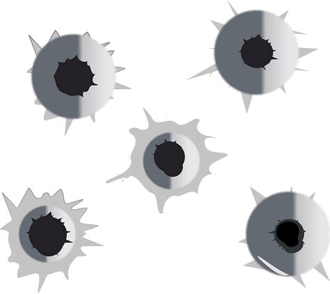 Bullet Holes On Metal Royalty Free Svg Cliparts Vectors And Clip