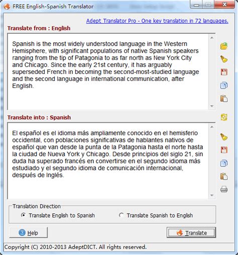 Free English Spanish Translator Full Windows 7 Screenshot Windows 7