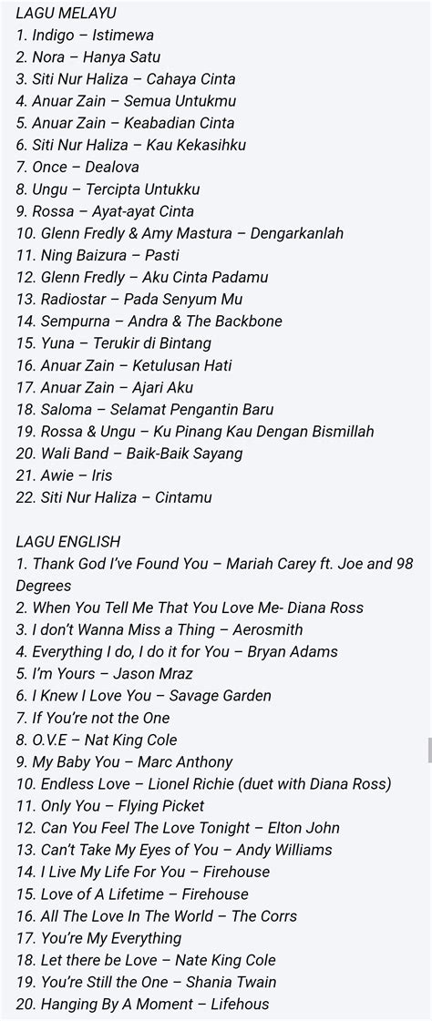 Pin by BUnny BUcuk on Kahwin | Wedding song list, Wedding songs