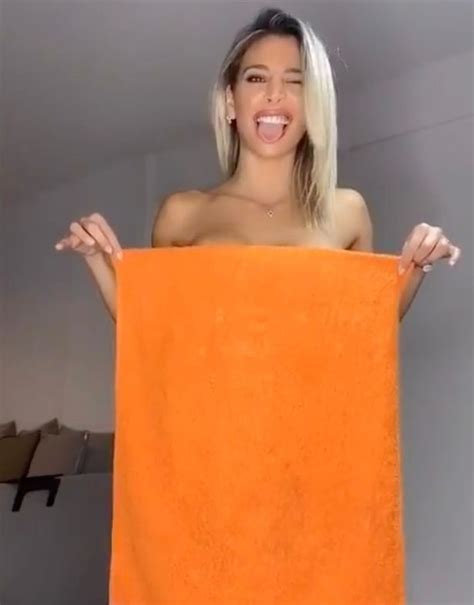 Blonde Girl Drops Her Towel
