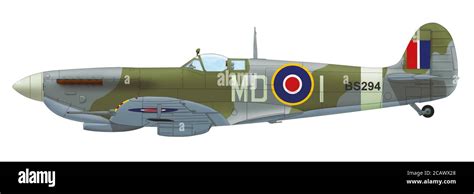 Supermarine Spitfire Mk Ixb Bs294 Md I Der 133 Eagle Squadron Raf