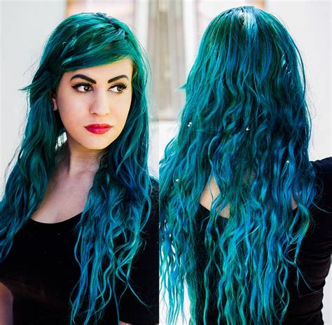 20 Red Dye Over Teal Hair Fashion Style