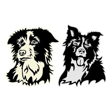 Boarder Collie Dog Stencil Stencils Mermaid Skeleton Monogram