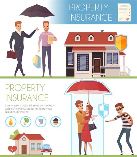 Property Insurance Horizontal Banners 482283 Vector Art At Vecteezy