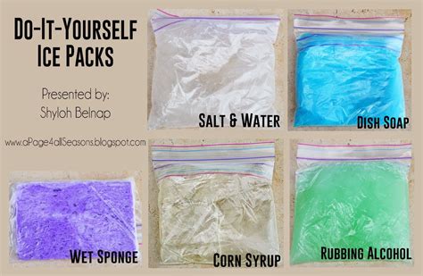 Shyloh Belnap Do It Yourself Ice Packs Diy Ice Pack Homemade Ice