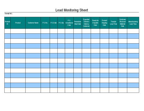 Lead Monitoring Sheet