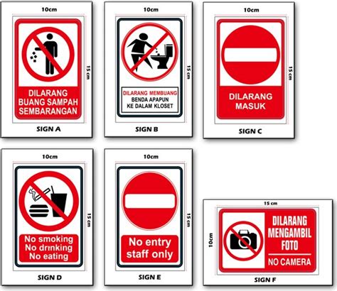 Jual Meth Sticker Sign Label Pemberitahuan Tanda Dilarang Masuk Staff Only Buang Sampah Stiker