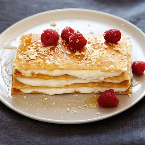 Learn how to work with phyllo dough and find recipes using the delightful, flaky pastry dough. Halvah Mille-Feuilles recipe | Epicurious.com
