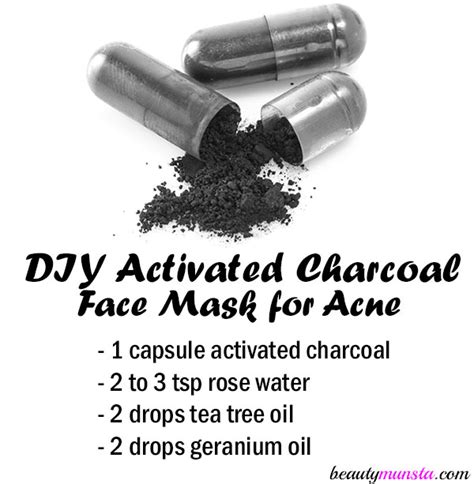 Another important element with huge benefits on skin is black sugar which has been proved to be enriched in minerals and vitamins. DIY Activated Charcoal Face Mask for Acne - beautymunsta