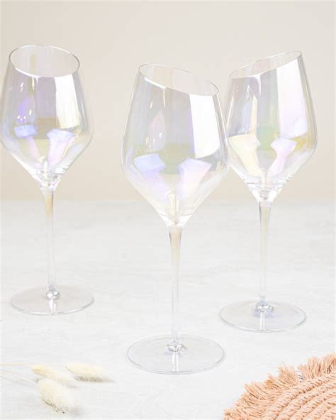 Iridescent Wine Glass Set Of 4 Wine Glass Designs Wine Glass Set Glass Set