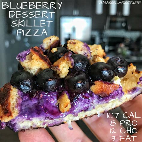Best low calorie blueberry pie recipes ourfamilyworld; Low Calorie Blueberry Dessert Skillet Pizza Recipe | Low ...